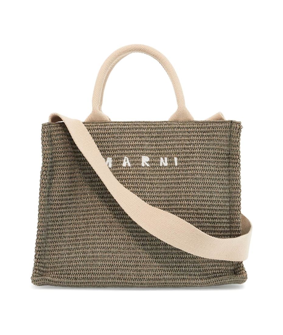 【送料&関税込】Marni Small Fabric Rafia Effect Shopping Bag Marni Fabric Rafia Effect Shopping Bag | italist