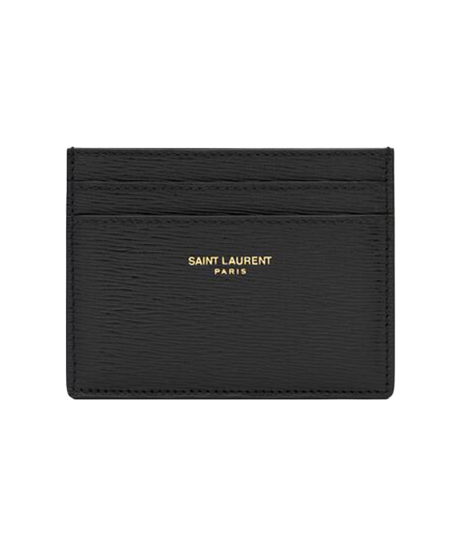 SAINT LAURENT Pebble-Grain Leather Cardholder for Men