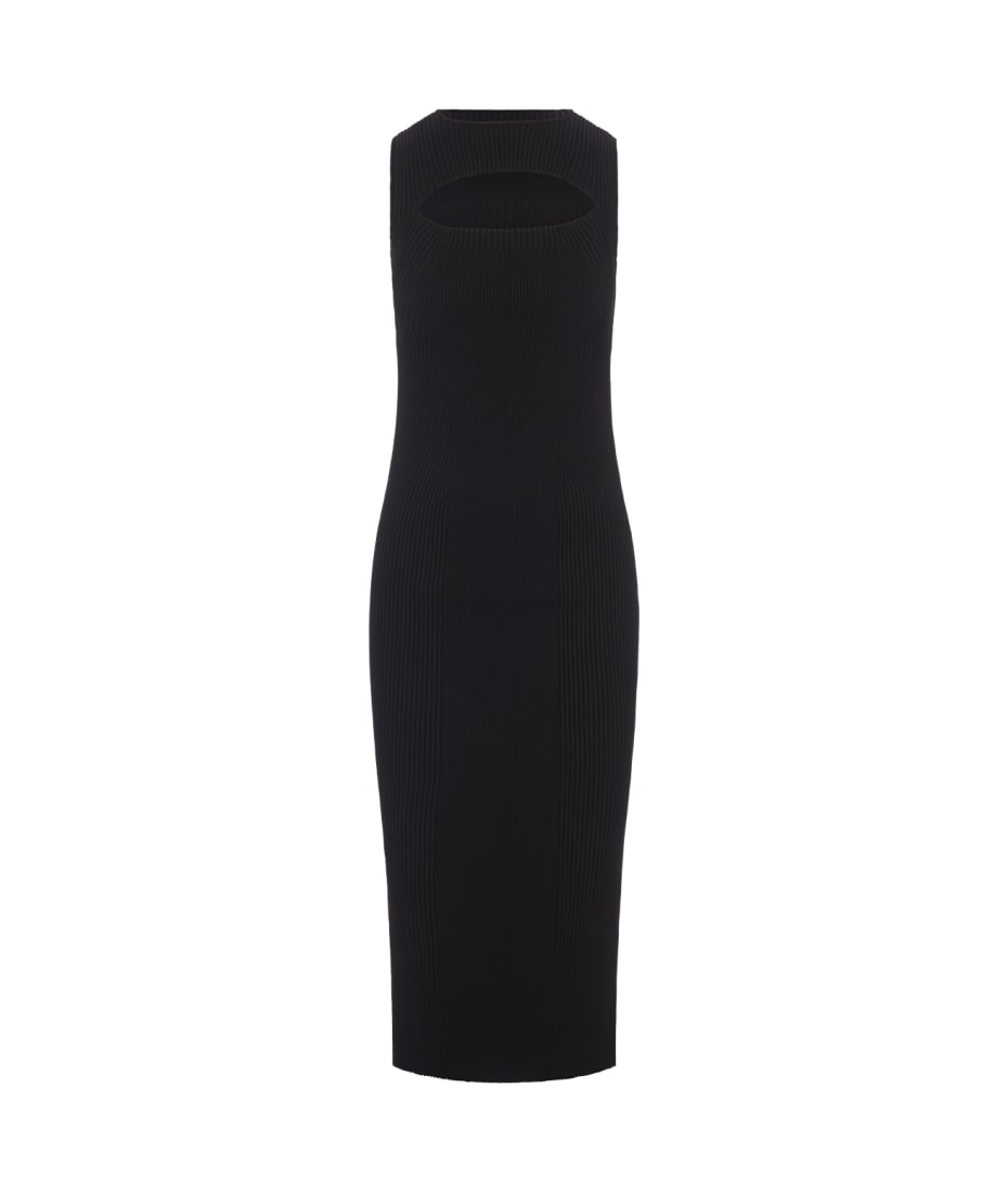 ワンピースその他 Alexander McQueen Black knitted midi dress Alexander McQueen Knitted Mesh Midi Dress | Black | FARFETCH