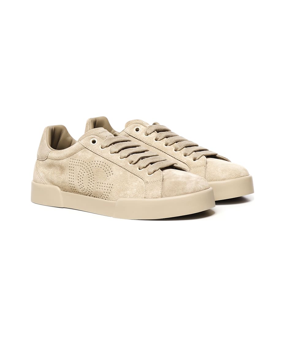 スニーカー Dolce & Gabbana Strobel Portfino Light Sneaker Portofino light strobel sneakers in fabric in Beige for Men