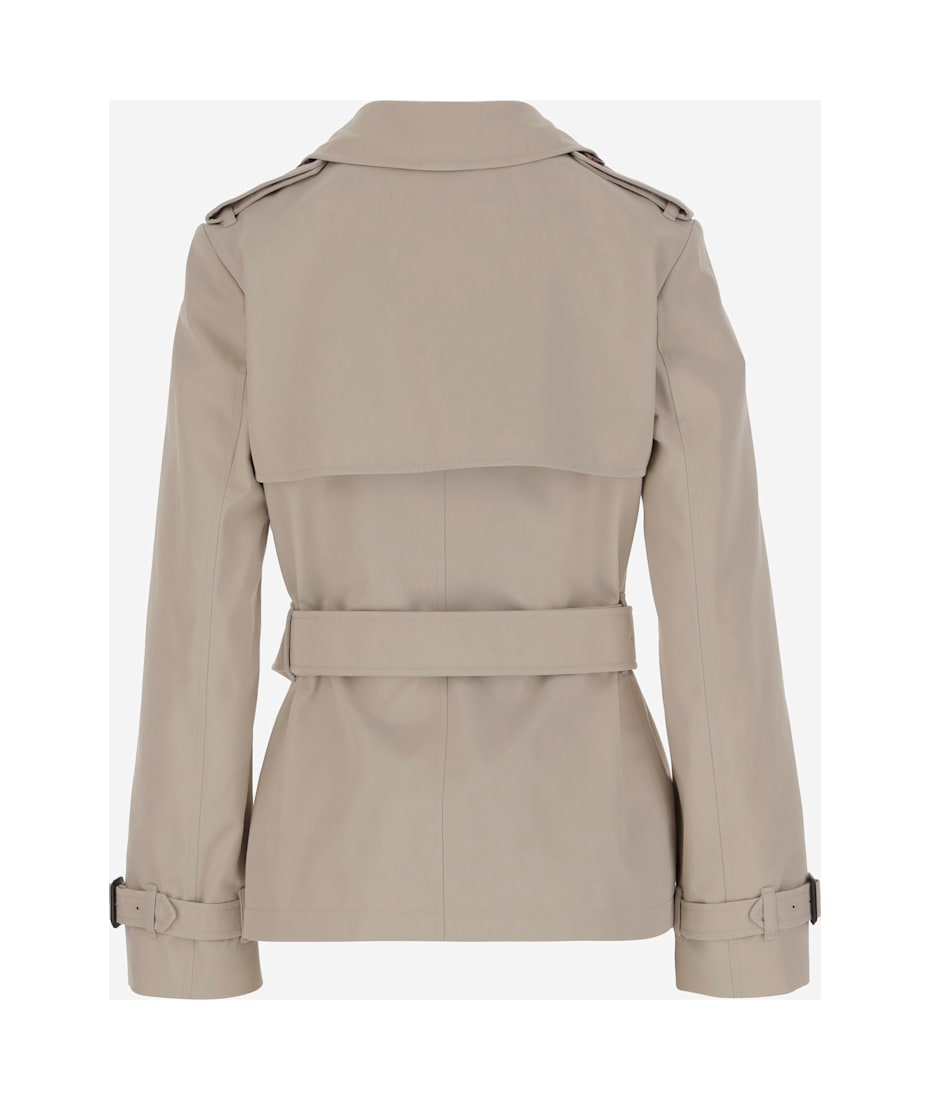 コート Burberry Cotton Blend Short Trench Coat Cotton Blend Trench Jacket in Beige - Women, Nylon