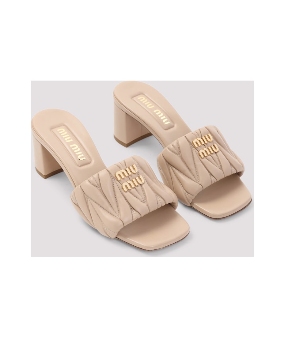 【送関込】MiuMiu☆Nappa Lamb Leather Sandals Miu Miu Nappa Lamb Leather Sandals | italist