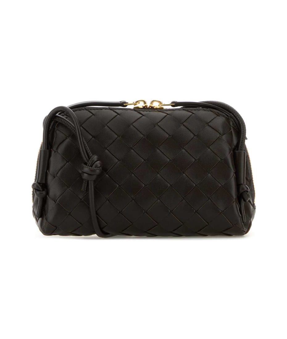 【関税&送料込】Bottega Veneta Concert Crossbody Bag In Smoo Bottega Veneta Dark Brown Leather Concert Crossbody Bag
