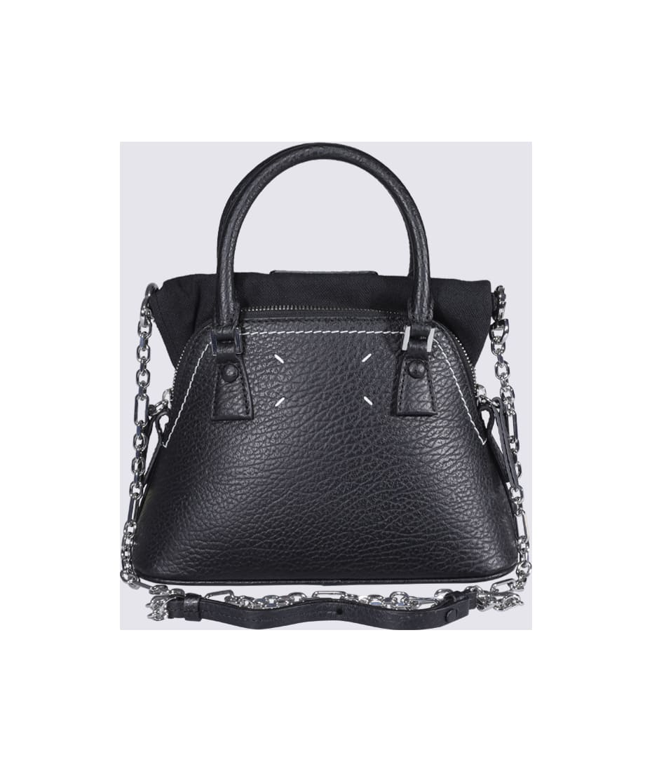 Maison Margiela Black Leather 5ac Micro Tote Bag | italist