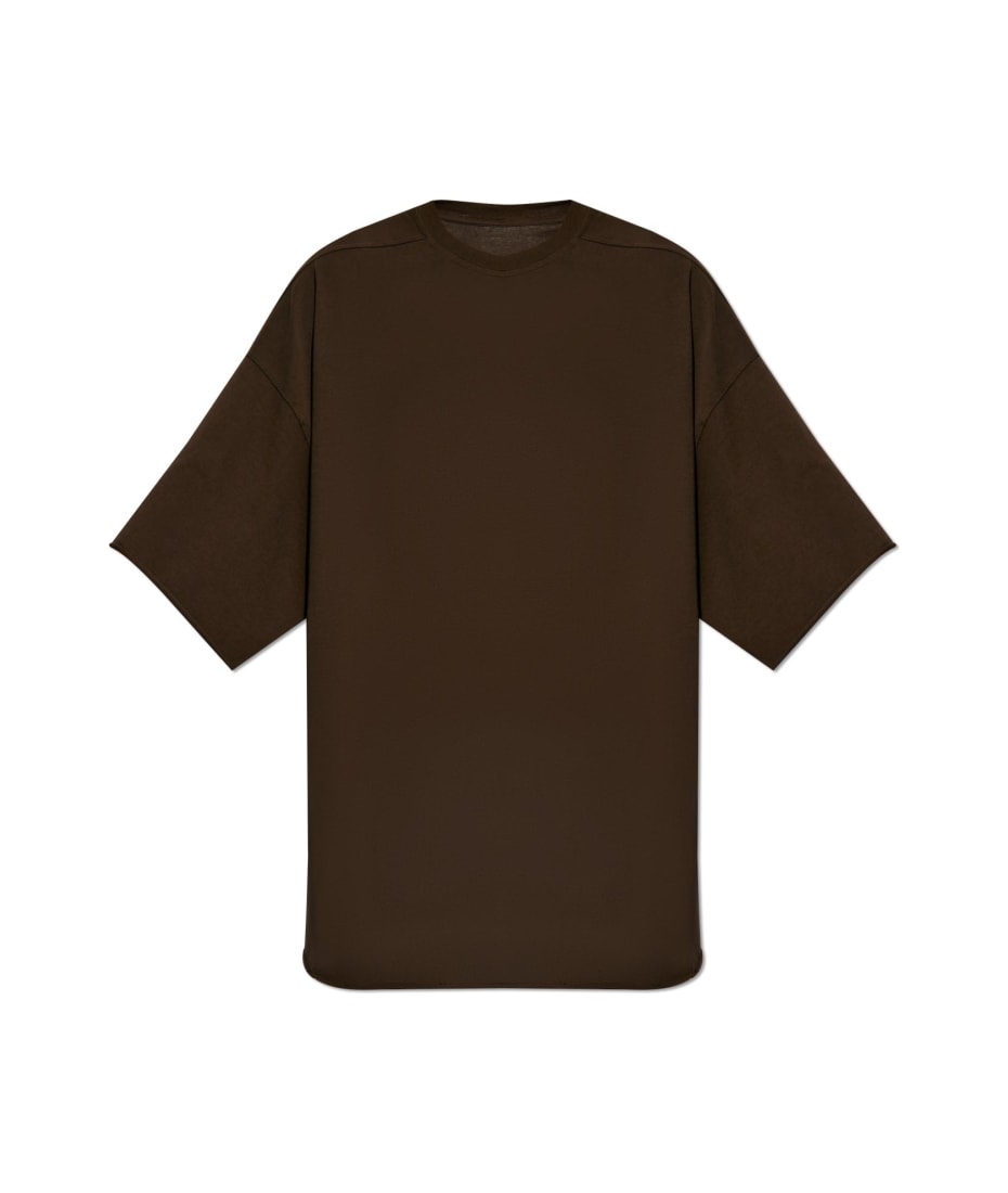 Tシャツ・カットソー RICK OWENS FW25  T-SHIRT (RU02E1283 UC25) RICK OWENS DOUBLE LAYERED LONG SLEEVE T-SHIRT DUST FW23