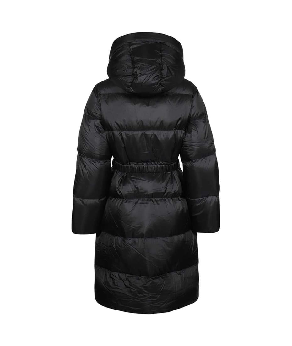 Duvetica Belted Hooded Long Down Jacket | italist