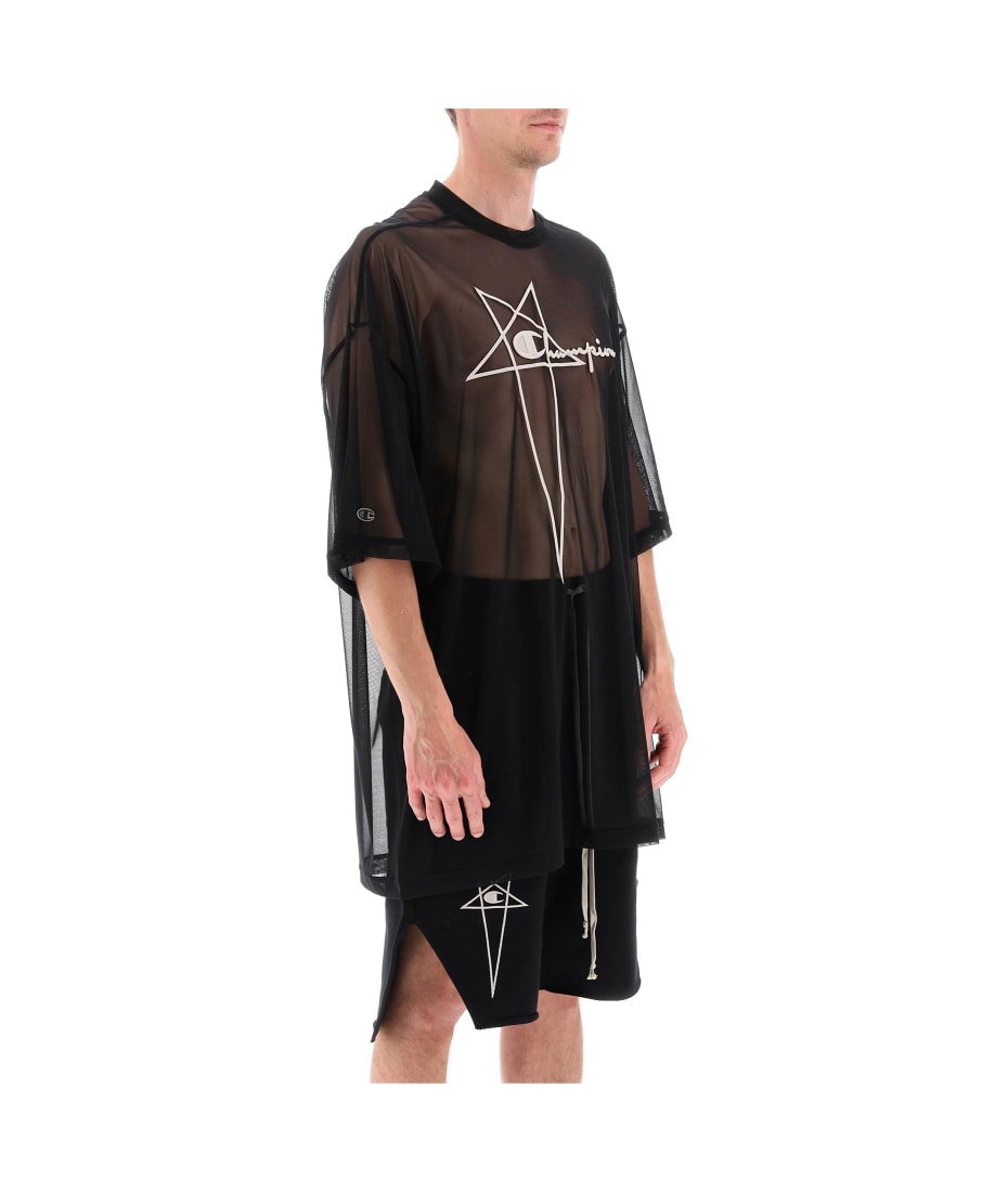 Rick Owens Tommy Mesh T-shirt X Champion | italist