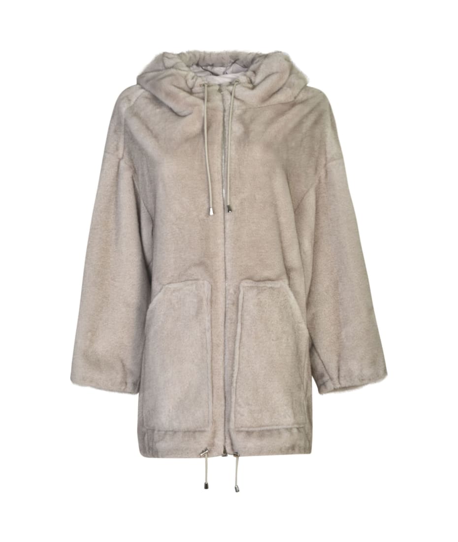 P.A.R.O.S.H. oversized hooded coat - Grey