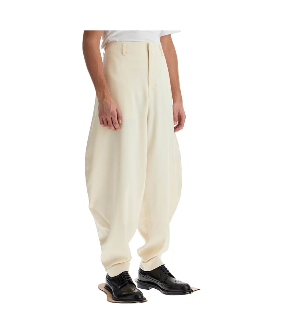 Comme Des Garçons Homme Plus Stretch Wool Barrel Pants For Men/w