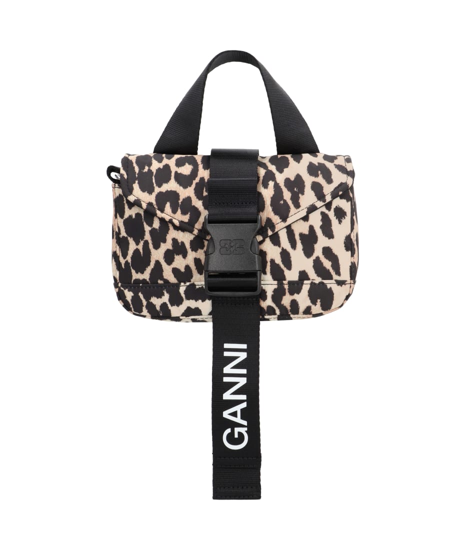 GANII バッグ Ganni Leopard Tech Mini Crossbody Bag | italist