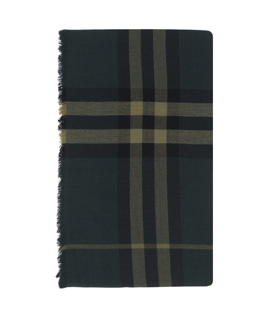 【送料&関税込】Burberry Checked Frayed-edge Scarf - Unisex Burberry Checked Frayed-edge Scarf | italist