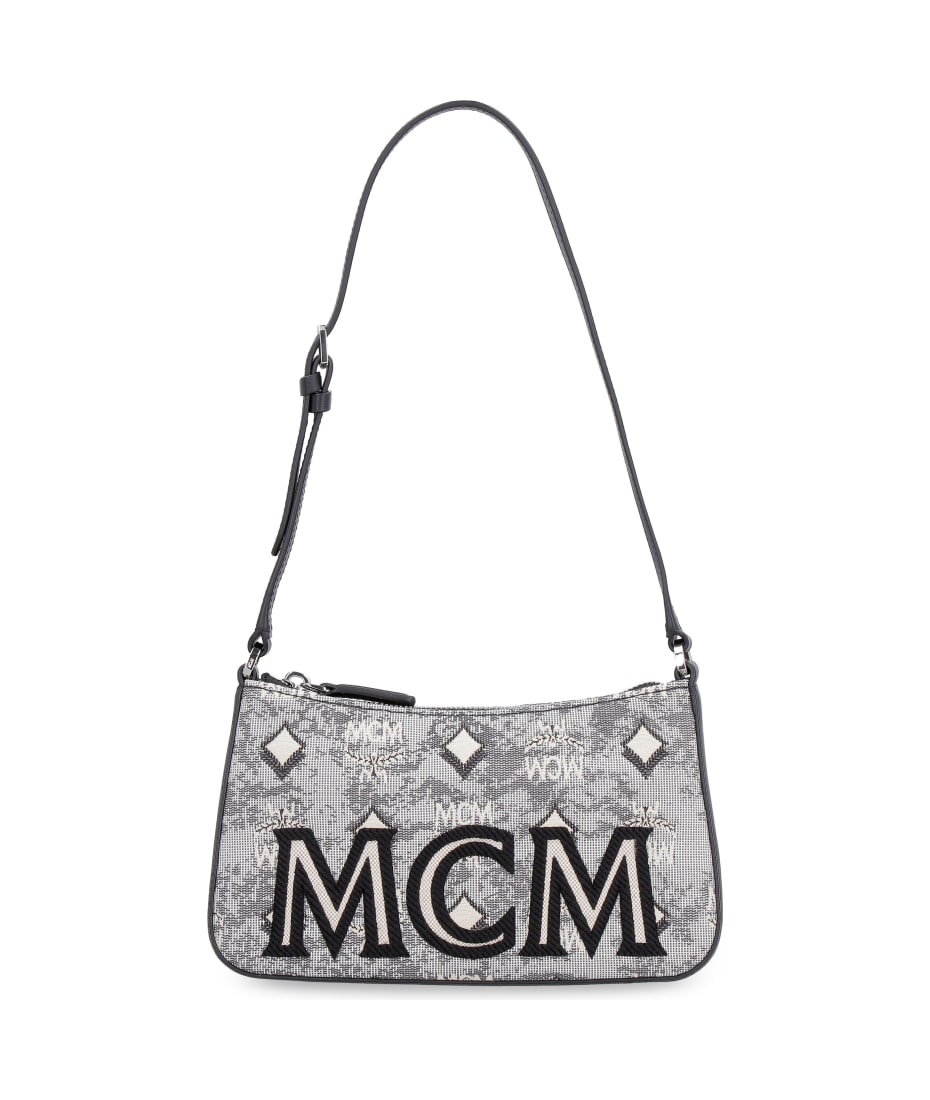 MCM Ella Boston Mini Monogram Top-Handle Bag