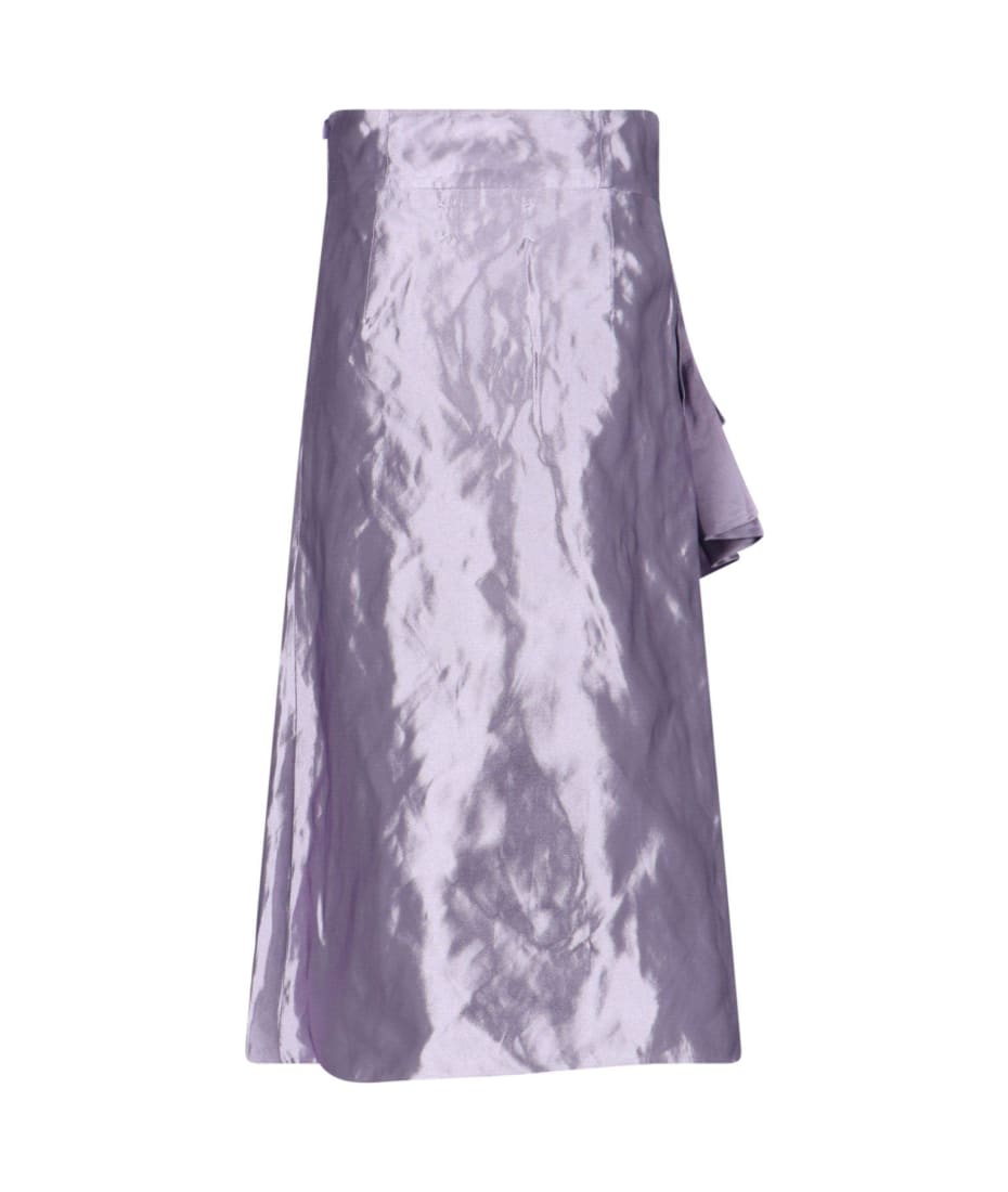 【送料&関税込】Maison Margiela Draped Detailed Midi Skirt Maison Margiela Women's Midi Skirt in Black Maison Margiela