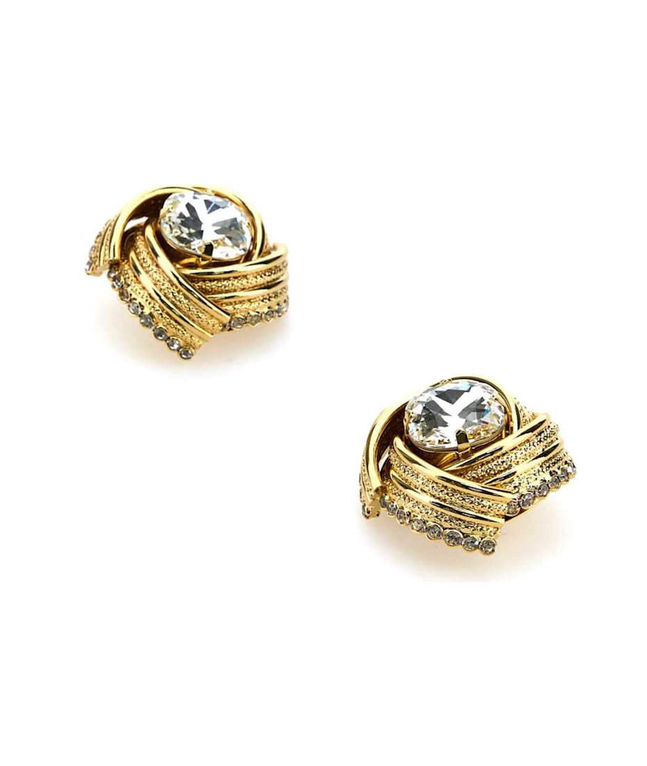 Alessandra Rich Embellished Metal Earrings | italist, ALWAYS