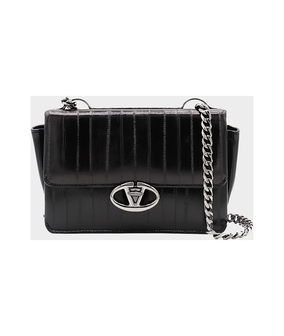 ショルダーバッグ・ポシェット VALENTINO GARAVANI Woman Shoulder bag Black 6W0B0R20CVC 0NO Valentino Garavani Black leather shoulder bag | TheDoubleF