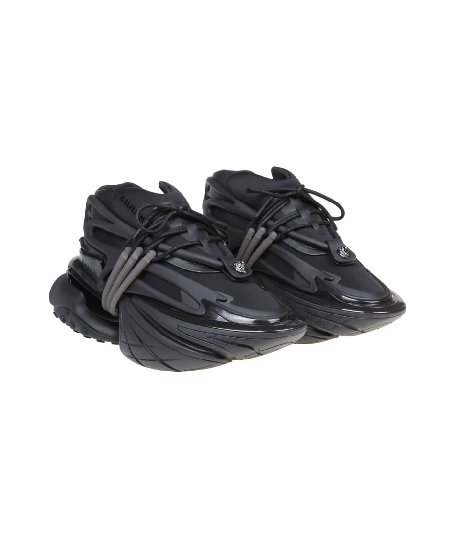 Balmain Unicorn Sneakers In Black Nylon - ShopStyle