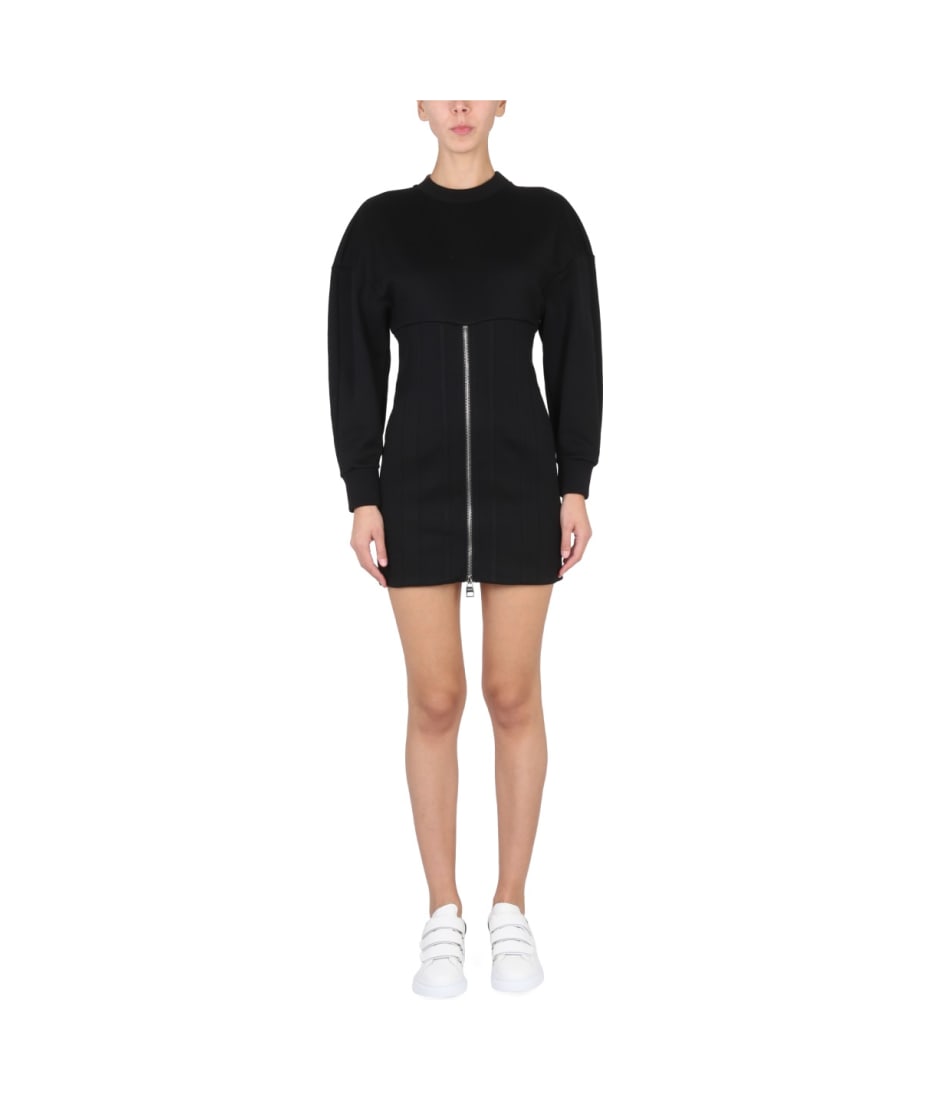 knee length dresses for ladies Alexander McQueen Black Zip Mini Dress, Resort 2010 – Trouver main image 1