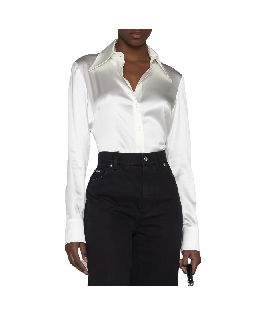 【送料&関税込】Dolce & Gabbana Silk Body Silk-blend satin bodysuit in red - Dolce Gabbana | Mytheresa
