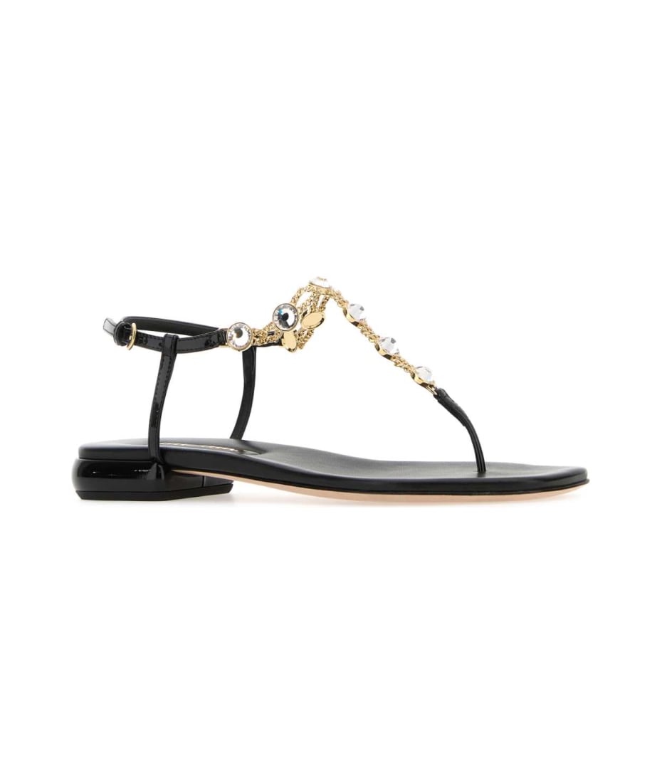 サンダル・ミュール Miu Miu Black Thong Sandals Miu Miu Thong Sandals | italist