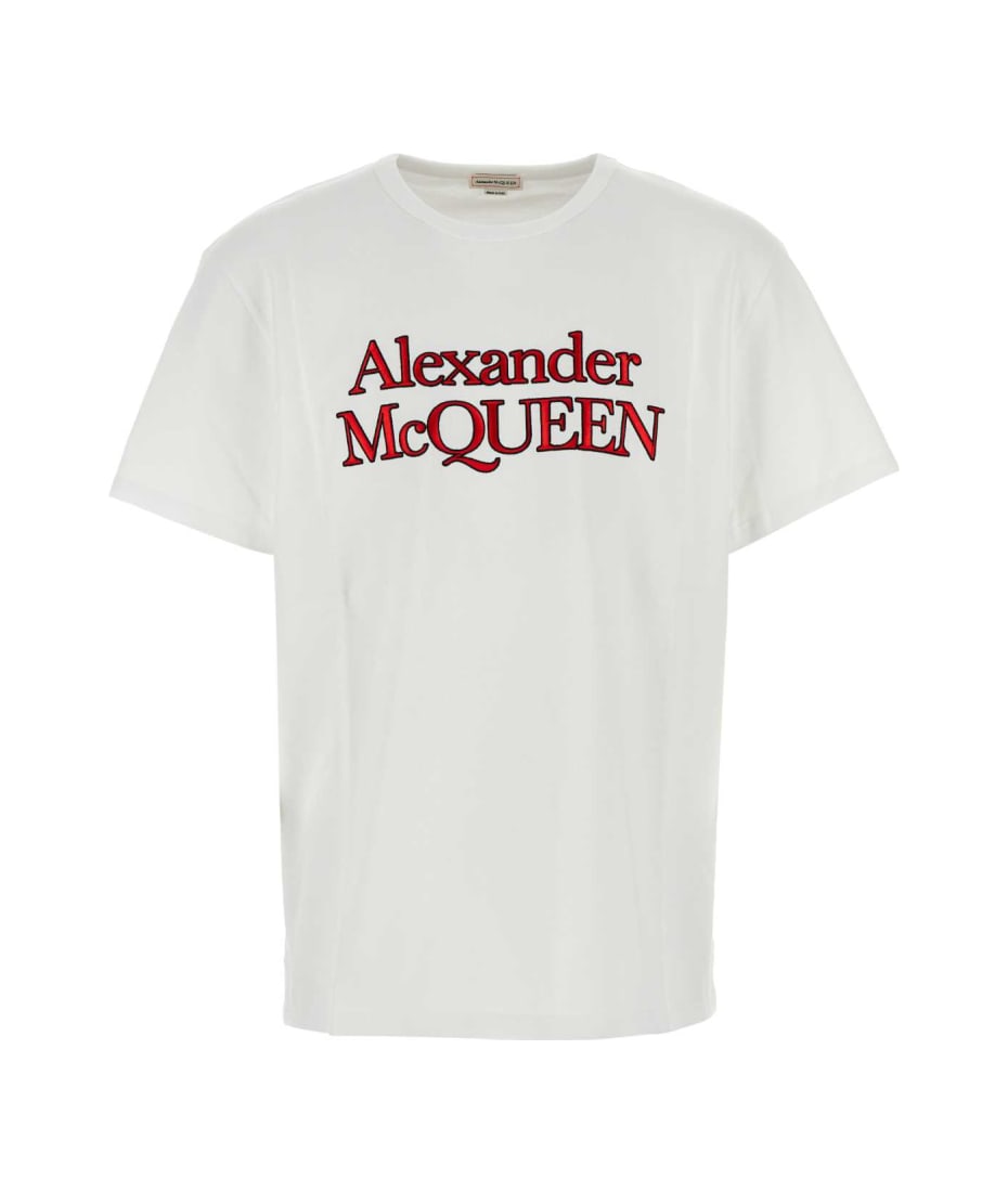 【ALEXANDER MCQUEEN】White cotton t-shirt Tシャツ Alexander McQueen White Cotton T-shirt | italist