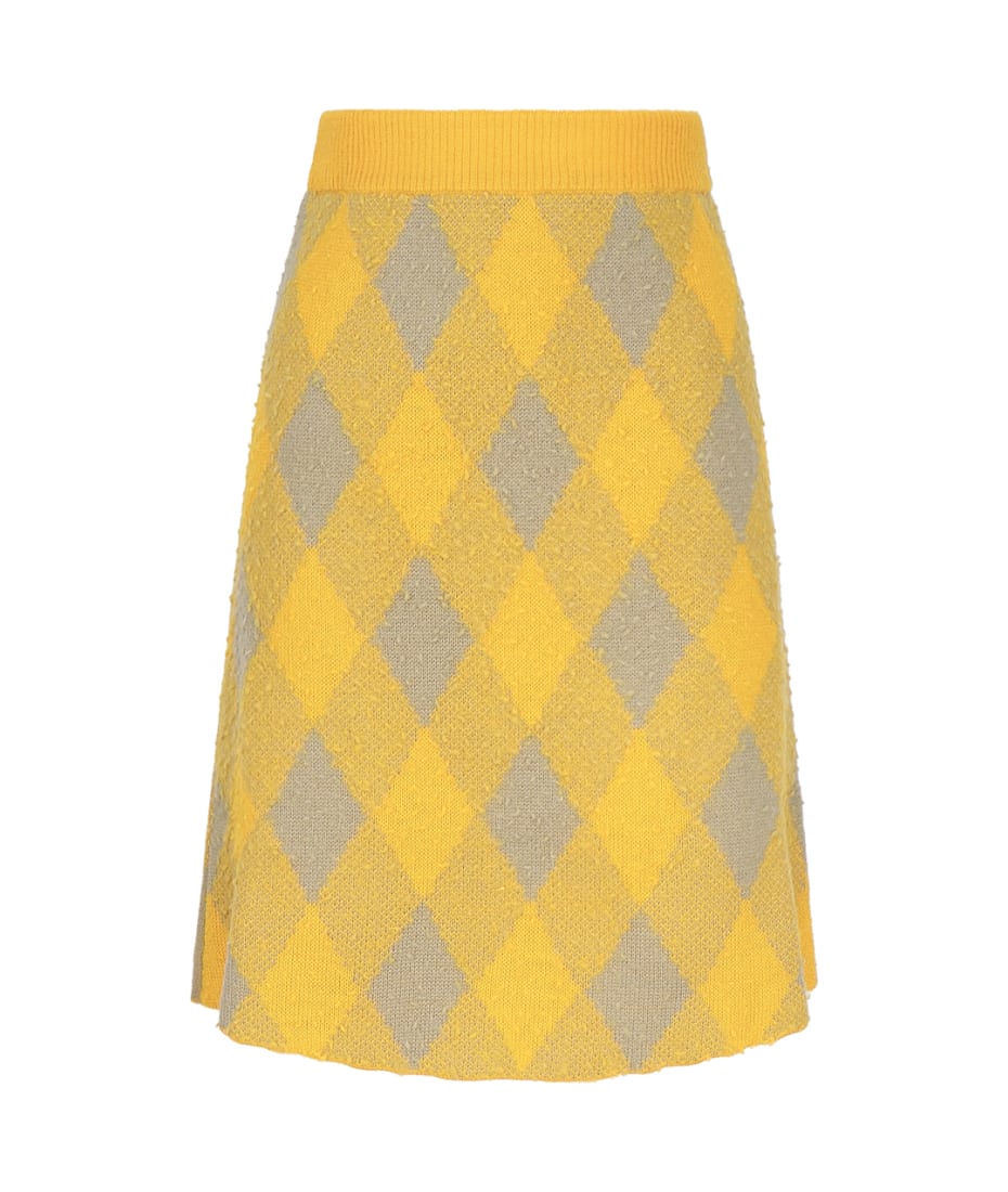 BURBERRY｜SKIRTS (Argyle wool skirt (8076948)) Argyle Wool Checkered Skirt - Burberry - Women | WE IN STYLE