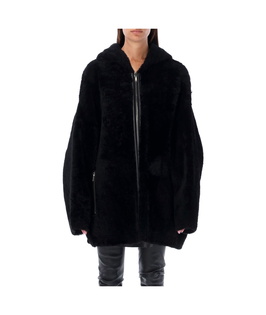 Reversible Leather And Shearling Jacket in Black - Rick Owens