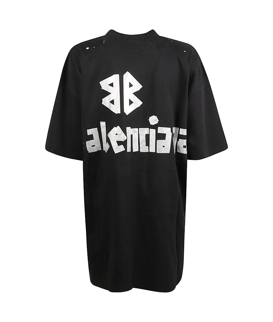 Balenciaga★24FW Oversized Logo 半袖Tシャツ 739028TQVX61055 Balenciaga Logo Large T-shirt | italist