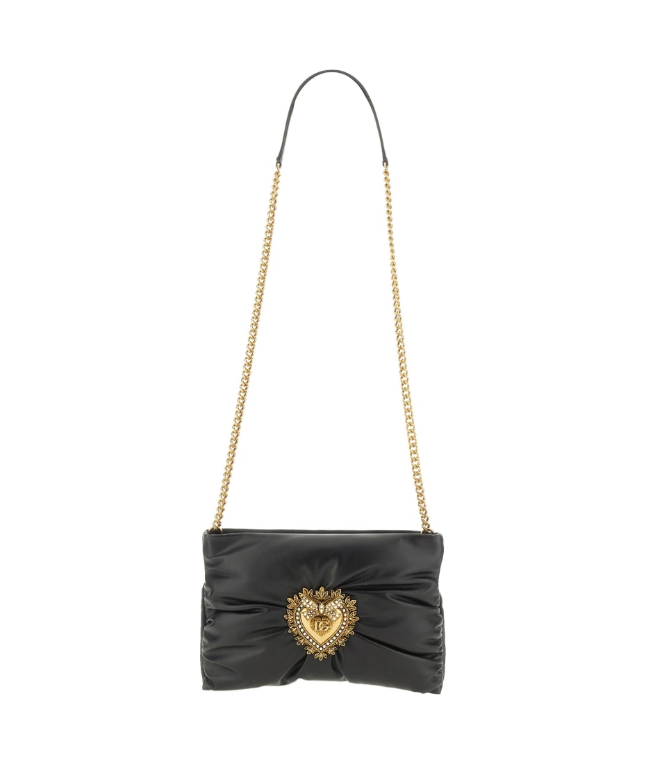 Dolce & Gabbana Large Black Soft Sicily Bag In Nero