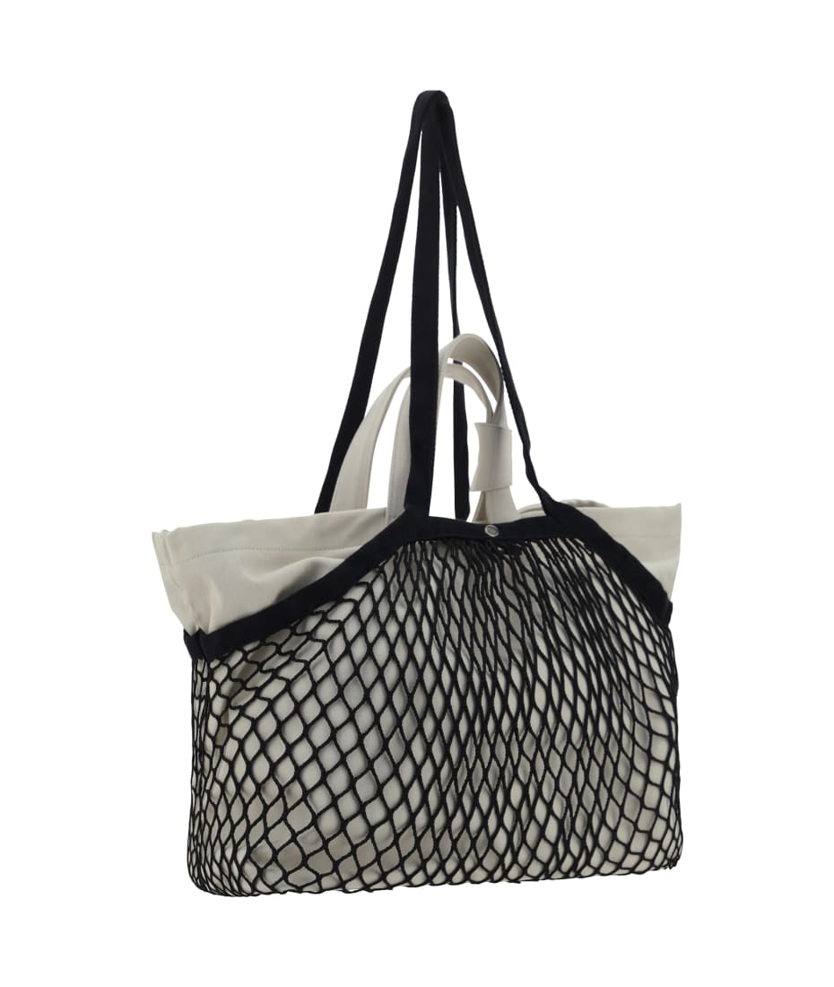 トートバッグ BALENCIAGA BLACK CANVAS AND MESH MEDIUM 24/7 SHOPPING BAG Balenciaga Black Canvas And Mesh Medium 24/7 Shopping Bag