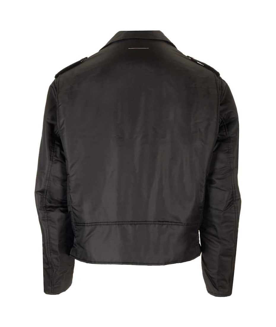 レザージャケット・コート Mm6 Twist Leather Jacket MM6 Maison Margiela Faux Leather Biker Jacket | italist