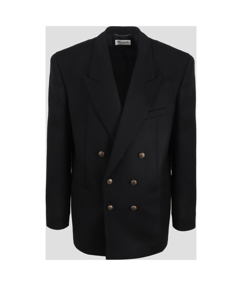 Saint Laurent Camel Hair Double-breasted Jacket コート 通販 