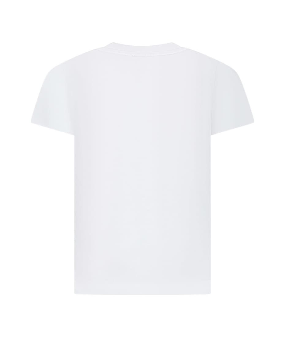 Fendi White T-shirt For Kids With Iconic Ff - Gesso/fillirea