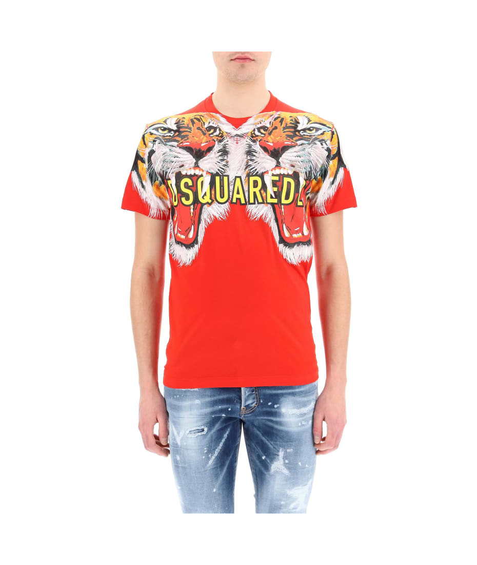 dsquared t shirt tiger