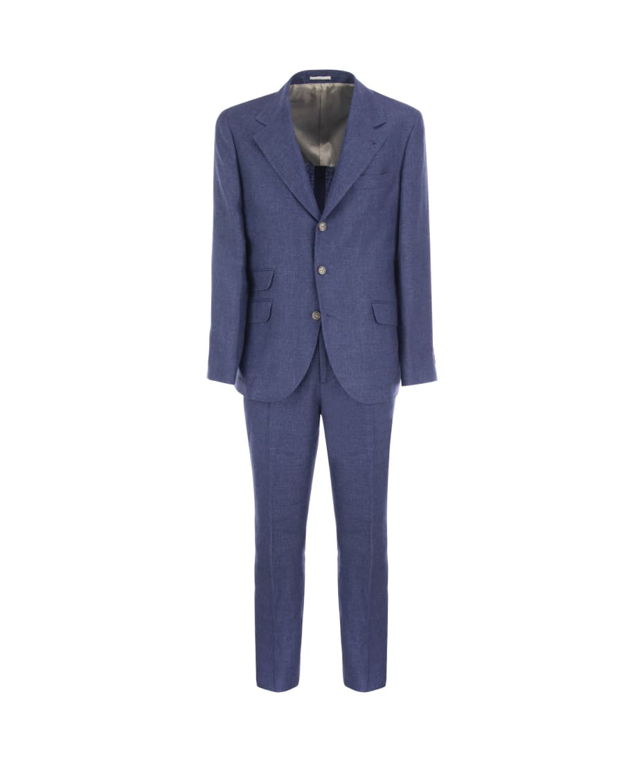 BRUNELLO CUCINELLI Linen and Wool-Blend Suit Jacket for Men