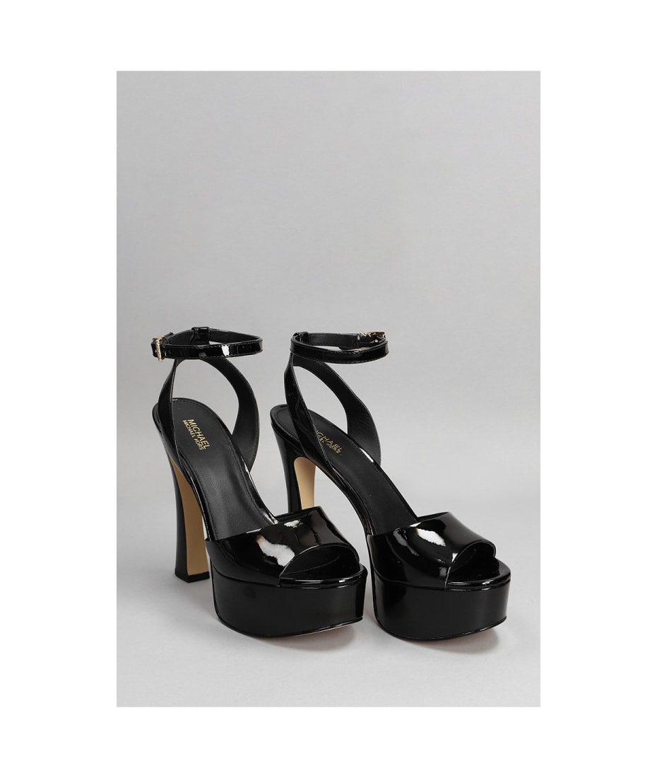 Michael Kors Jenson Sandals In Black Patent Leather | italist, ALWAYS LIKE  A SALE