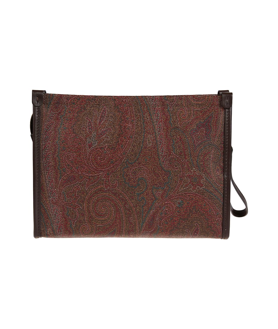 【ETRO】刺繍入りアルニカポーチ/関税込 Etro Arnica Pochette | italist