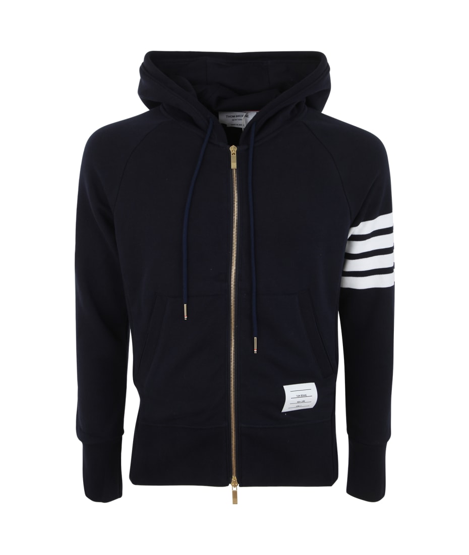 Classic Full Zip Hoodie In Classic Loopback With Engineered 4 Bar