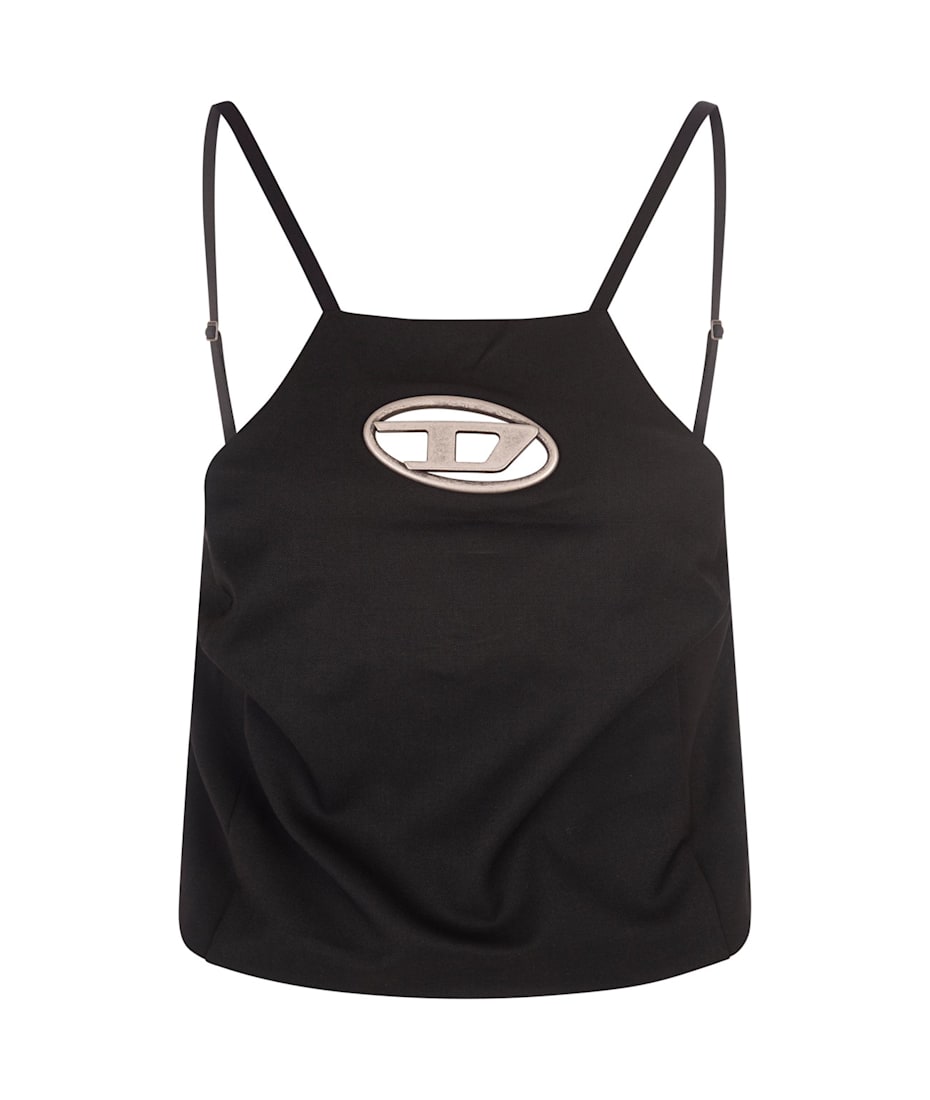 DIESEL>>ディーゼル T-Wilit ロゴ プレート キャミソール トップ T-wilight Logo Plaque Top Diesel キャミソール 通販 | italist