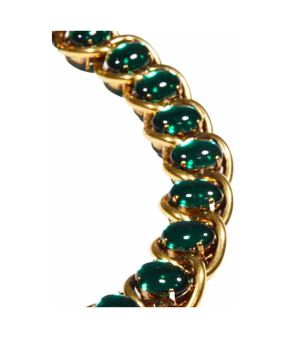 Marni Embellished Chunky Choker - Oro/verde