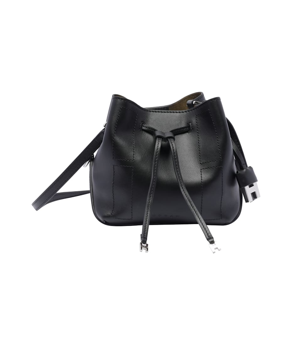 【送料&関税込】Hogan Mini H-bag HOGAN BAG MINI SHOPPER H-BAG H EMBOSSED Woman Dark Cogan