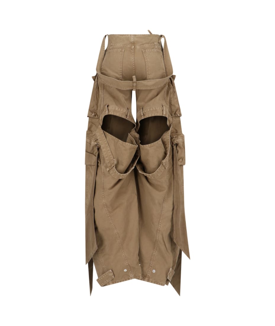 パンツ THE ATTICO SS24 CUT OUT PANTS (241WCP167_W046100) The Attico Cut-out Long Cargo Pants | italist