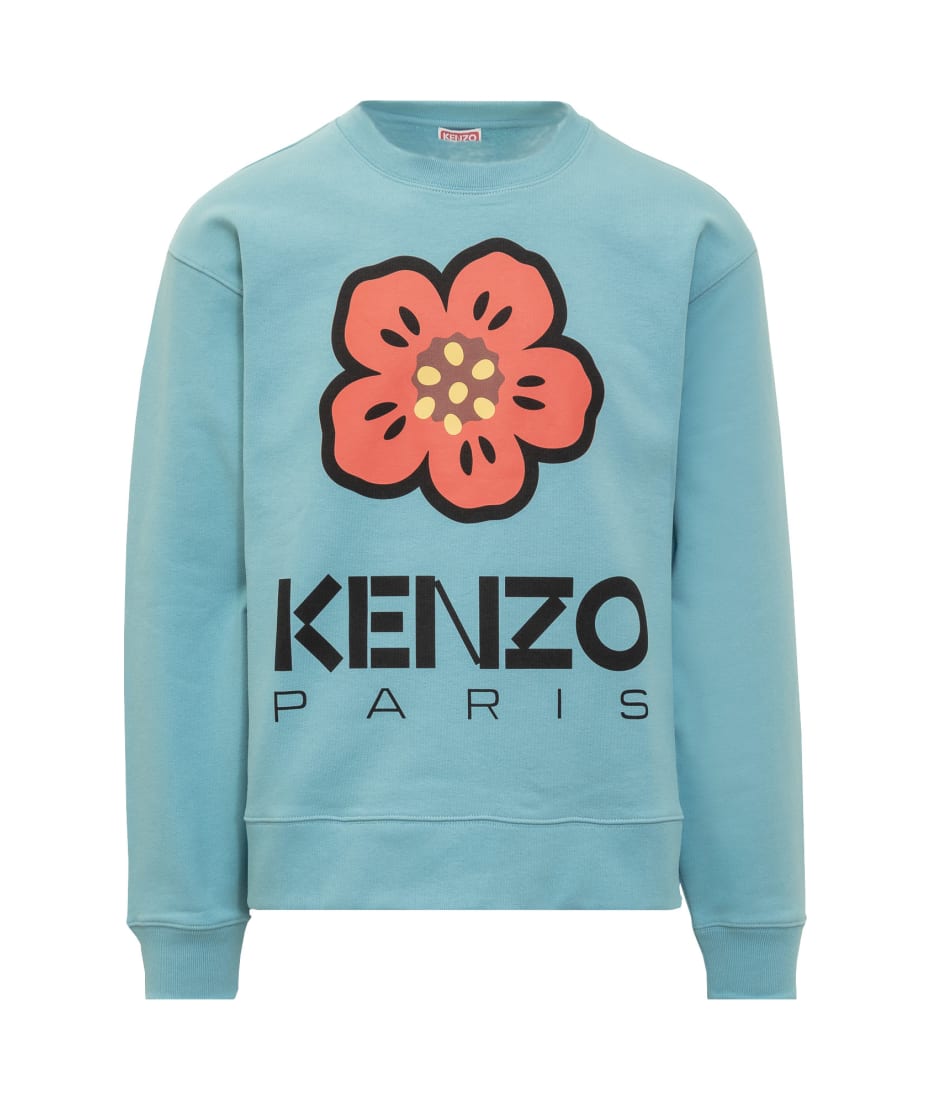 Kenzo Boke Flower Oversized Hoodie Blue