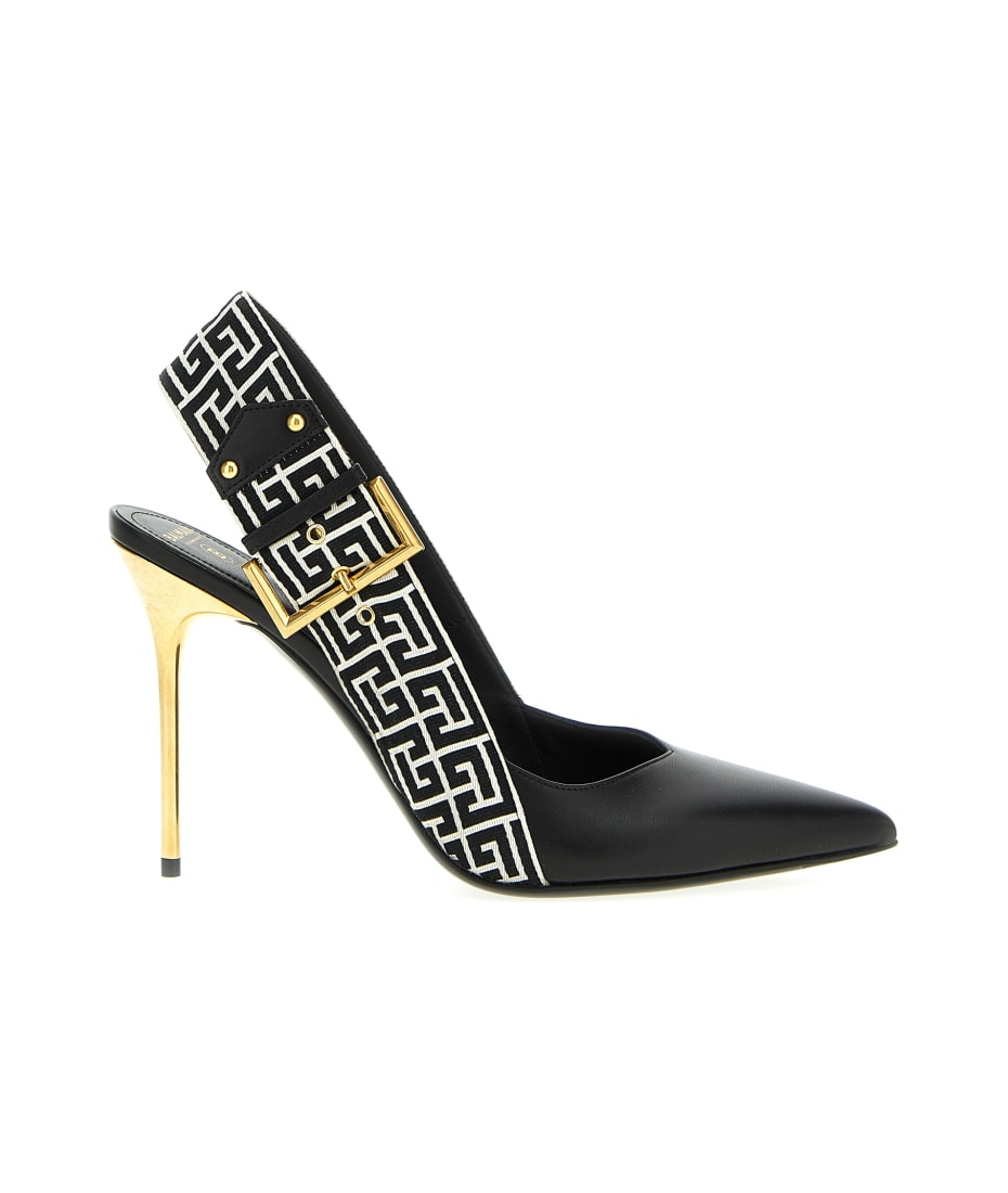 パンプス BALMAIN FW23 'Ruby' slingbacks (BN1UK899LVWB GFE) Balmain Slingback Ruby | italist