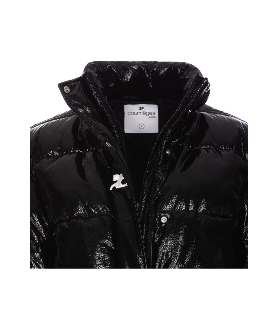 ジャケット COURREGES LOGO CROPPED VINYL PUFFER JACKET Courrèges Cropped Vinyl Puffer Jacket | italist
