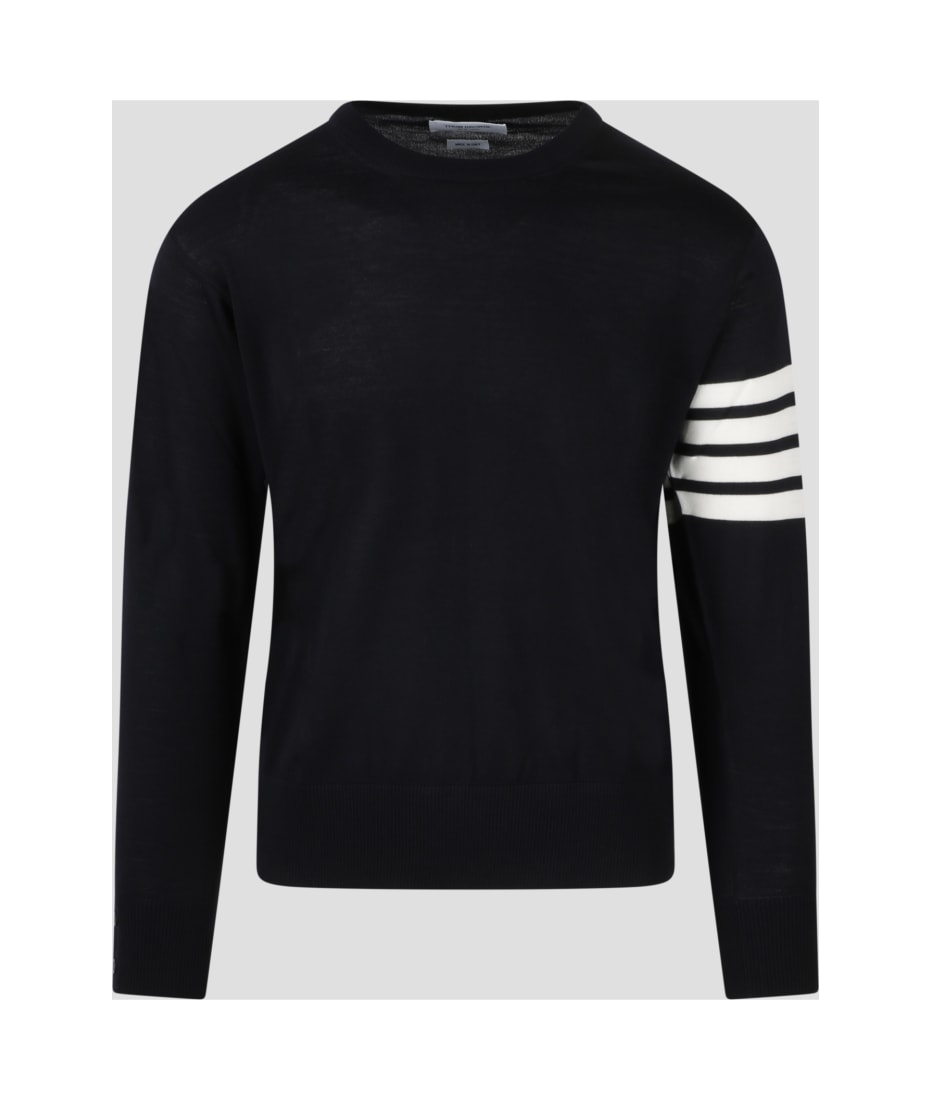 Thom Browne 4 Bar Classic Crewneck Merino Wool Pullover | italist