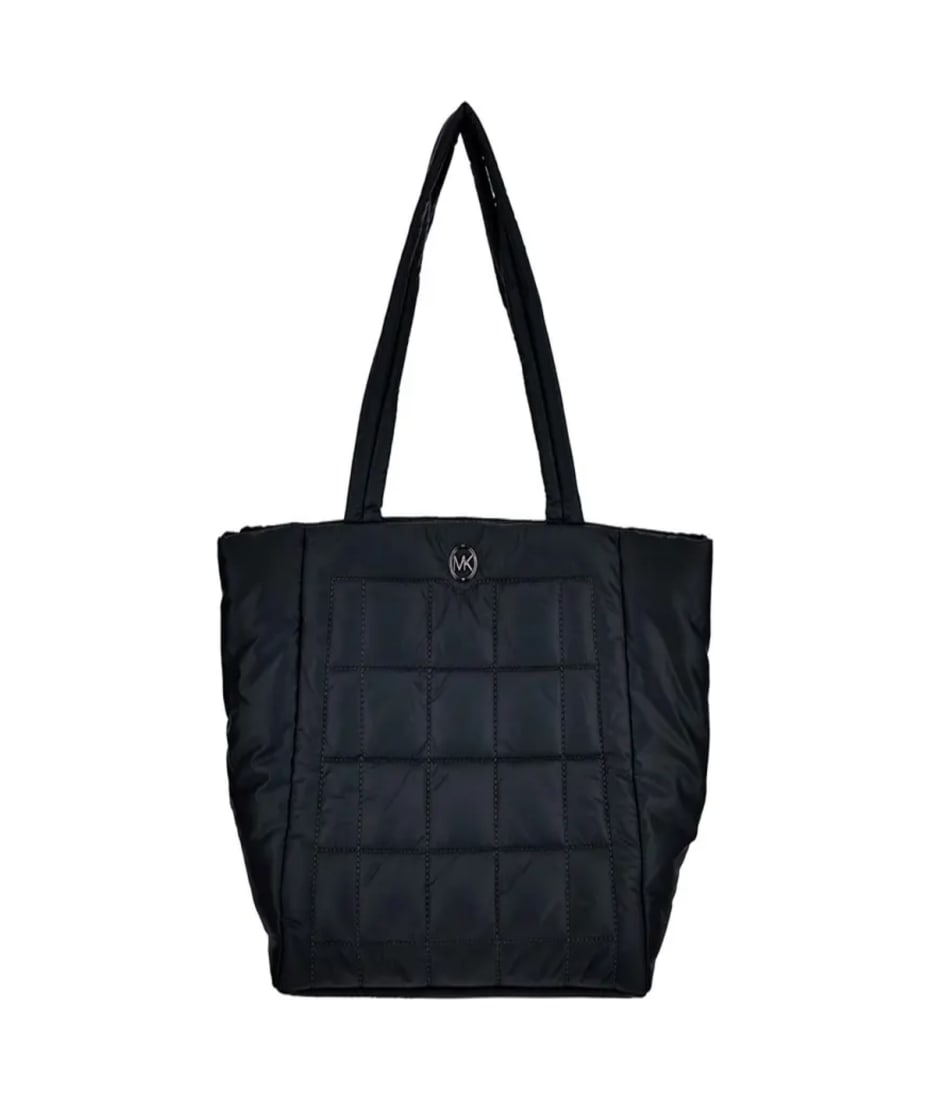 MICHAEL Michael Kors Black Lilah Quilted Tote Bag In Polyester
