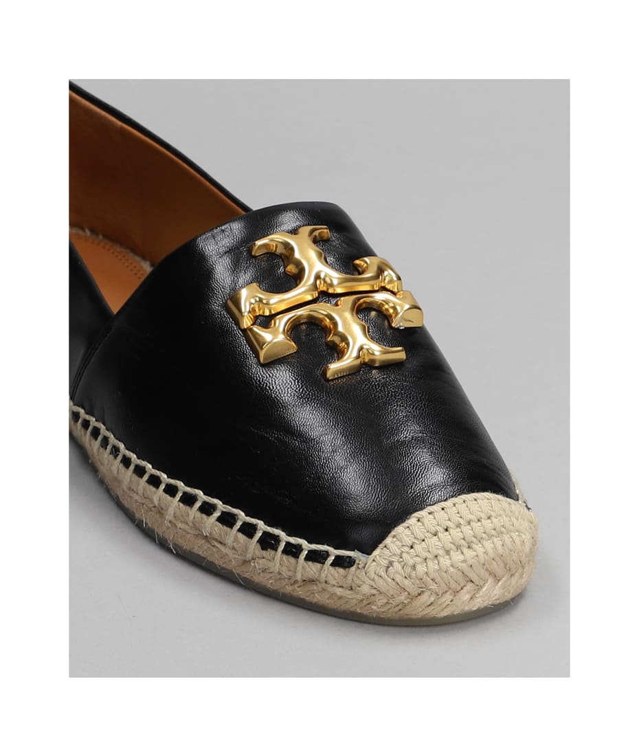 Tory Burch Flats In Black Leather - black