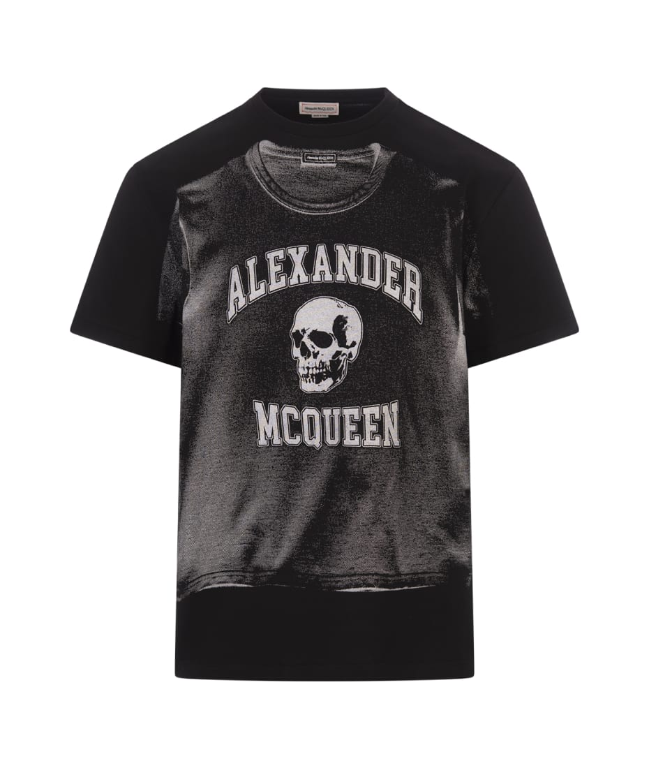 Alexander McQueen Black T-shirt With Skull Print And Logo | italist, ALWAYS  LIKE A SALE