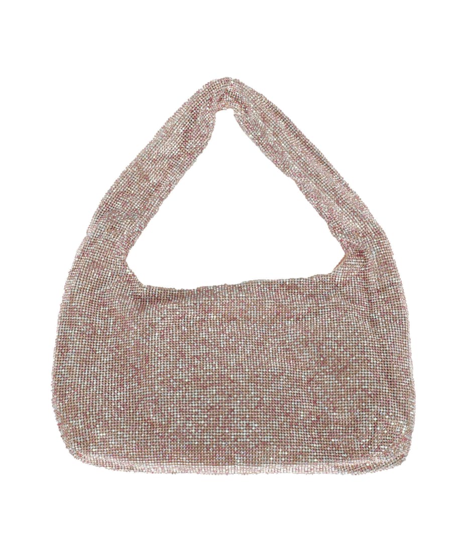 Kara Crystal Mesh Armpit Bag - Pink Pixel