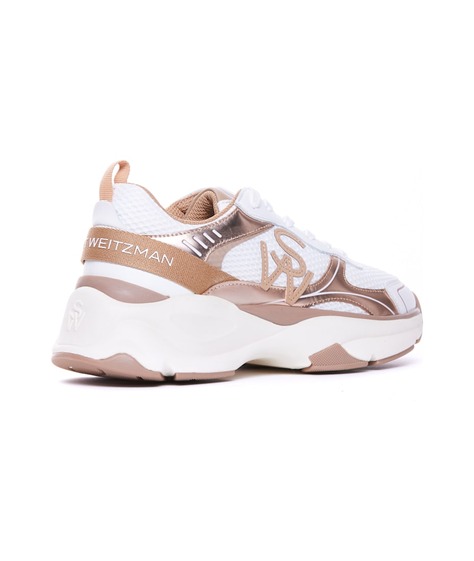 STUART WEITZMAN SW コトサイト ロコ スニカ 【関税込】 SW COURTSIDE LOGO SNEAKER in WHITE for Women | Stuart Weitzman®